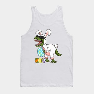Dinosaur Bunny Happy Easter Day Tank Top
